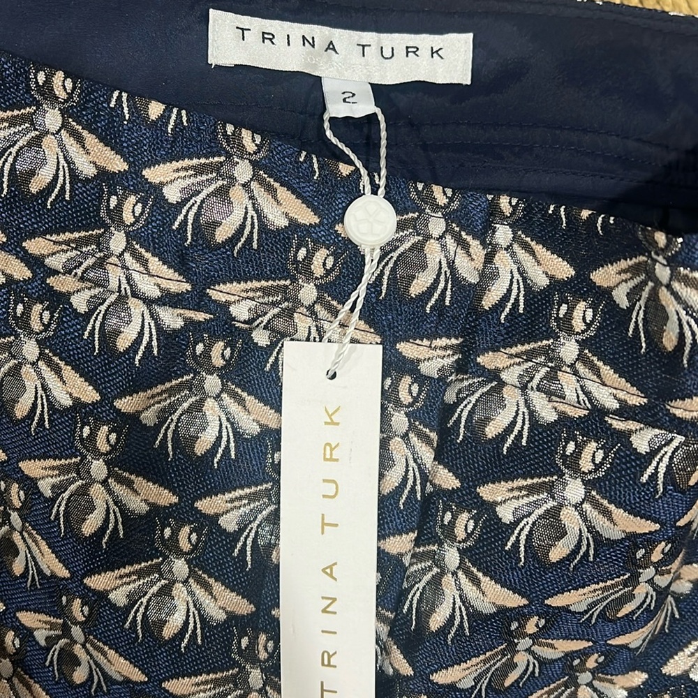 Trina Turk Queen Bee Jacquard Pants Size 0 NWT